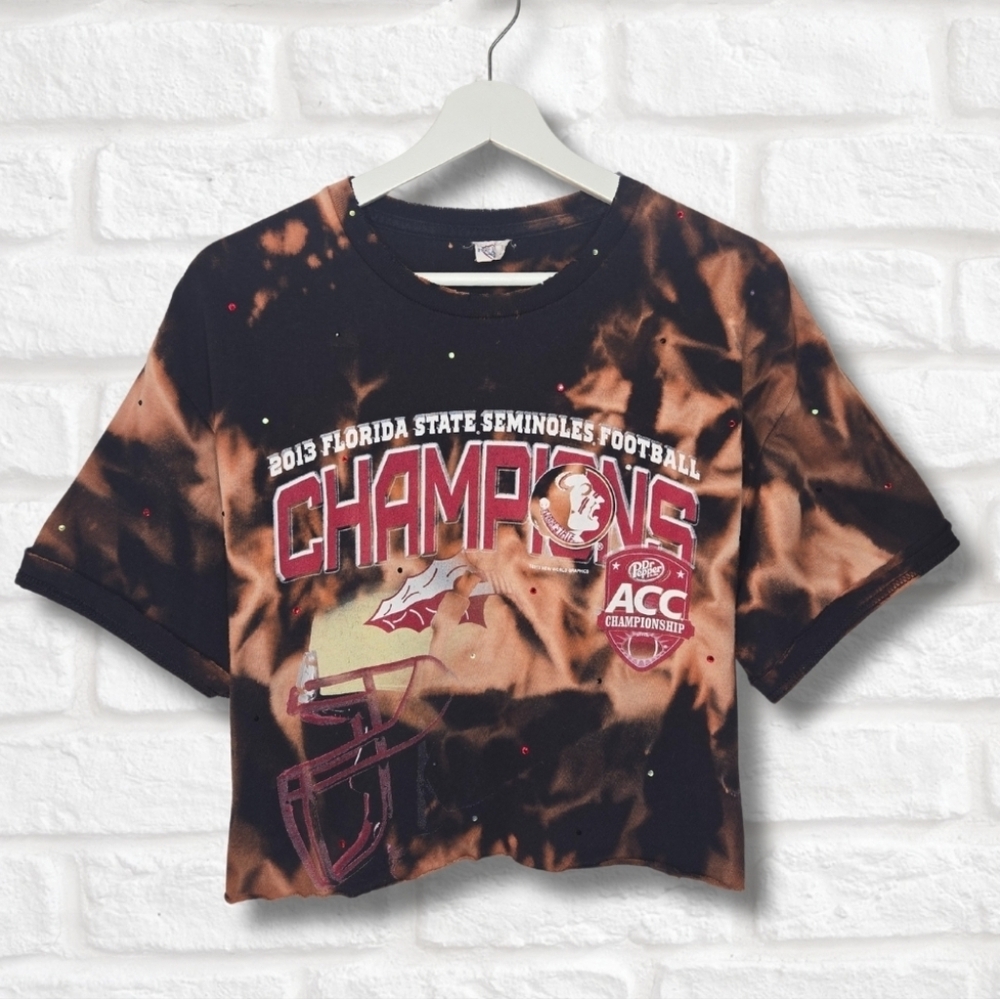 Florida State Seminoles Crop Top W/Rhinestones